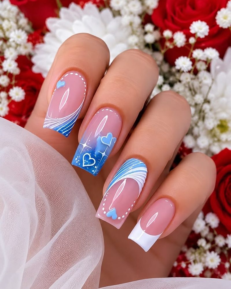 Akash Hearts nail set